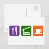 Eat Sleep Coffee Briefkaart (Voorkant / Achterkant)