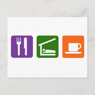 Eat Sleep Coffee Briefkaart