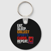 Eat Sleep Collect Srts Cards Repeat Sleutelhanger (Voorkant)