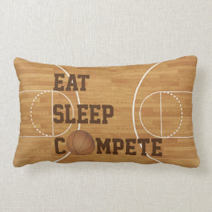 Eat Sleep Compete Basketball Court Pillow Kussen