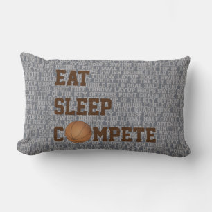 Eat Sleep Compete Basketball Words Pillow Kussen