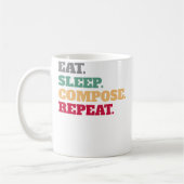 Eat Sleep Compose Repeat Gift Idea Composer Koffiemok (Links)