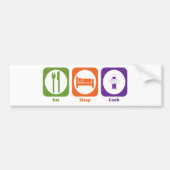 Eat Sleep Cook Bumpersticker (Voorkant)