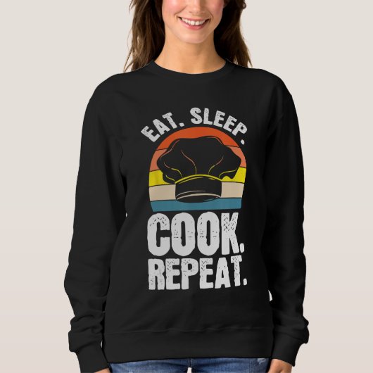 Eat Sleep Cook Expert Chef Cooking Lover Culinary  Trui (Voorkant)