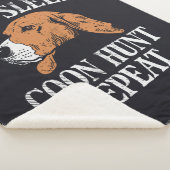 Eat Sleep Coon Hunt Reputeren Sherpa Deken (3/4)