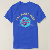Eat Sleep Coral Reef Funny Saltwater Aquarium T-shirt (Design voorkant)