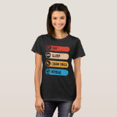 Eat Sleep Corn Dogs Repeat  Corndog Foodie T-shirt (Voorkant volledig)