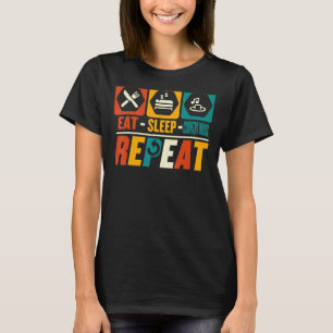 Eat Sleep Country Music Herhaal Muziek T-shirt