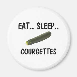 Eat Sleep COURGETTES Magneet