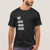 Eat Sleep Cows Repeat  2 T-shirt (Voorkant)