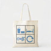Eat Sleep Craft Herhalen Tas (Voorkant)