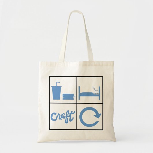 Eat Sleep Craft Herhalen Tas (Voorkant)