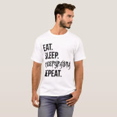 Eat Sleep Creepypasta Herhalen T-shirt (Voorkant volledig)