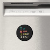 Eat Sleep Cricket Herhalen Magneet (Insitu (Vaatwasser))