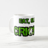 Eat Sleep Cricket Koffiemok (Voorkant links)