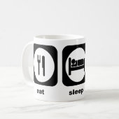 Eat-Sleep-cricket - Koffiemok (Voorkant links)