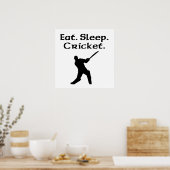 Eat Sleep Cricket Poster (Keuken)
