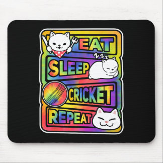 Eat Sleep Cricket Repeat Boys Girl Kids Cricket Lo Muismat