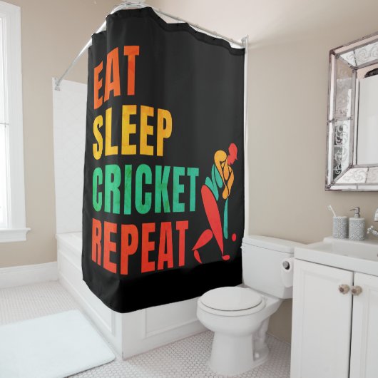 EAT SLEEP CRICKET REPEAT - CRICKET LOVER DOUCHEGORDIJN (In situ)
