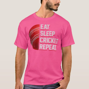 Eat Sleep Cricket Repo Cricket Player Funny Cric T-shirt