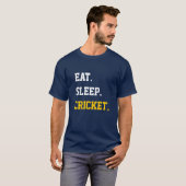 Eat Sleep Cricket T-shirt (Voorkant volledig)