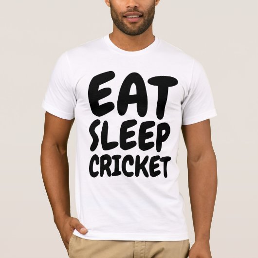 EAT SLEEP CRICKET T-shirts (Voorkant)