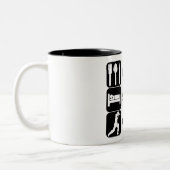 Eat Sleep Cricket Tweekleurige Koffiemok (Links)