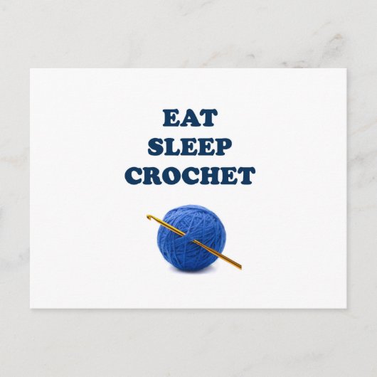 Eat Sleep Crochet Briefkaart (Voorkant)