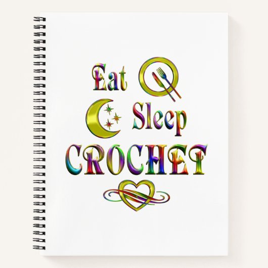 Eat Sleep Crochet Notitieboek (Voorkant)
