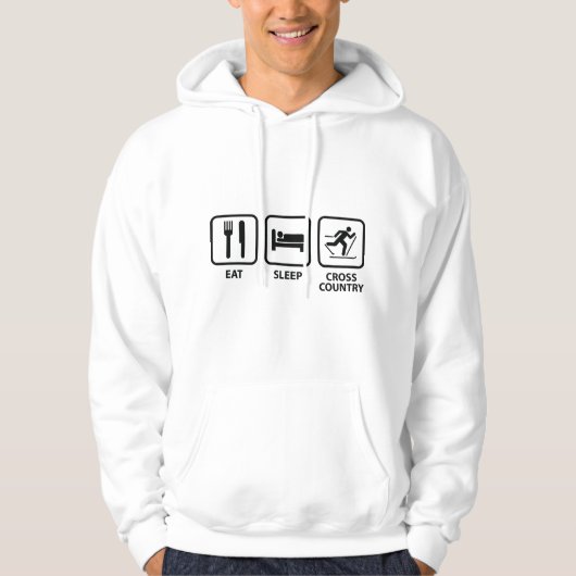 Eat Sleep Cross-country Hoodie (Voorkant)