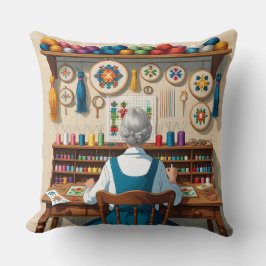 Eat.Sleep.Cross Stitch.Repeat- Gift for Stitchers Kussen