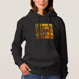 Eat Sleep Crossword Puzzels Koel Puzzels Re Hoodie