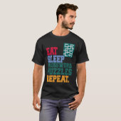 Eat Sleep Crossword Puzzles Repeat Crossword Puzzl T-shirt (Voorkant volledig)