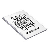 Eat Sleep Cruise Repeat Funny Notitieboek (Rechterzijde)