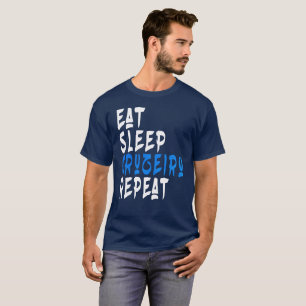 Eat Sleep Cruzeiro Herhaal football T-shirt