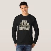 Eat Sleep Crypto herhalen voor crypto T-shirt (Voorkant volledig)