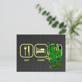 Eat - Sleep - Cthulhu Briefkaart (Staand voorkant)
