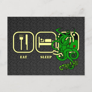 Eat - Sleep - Cthulhu Briefkaart