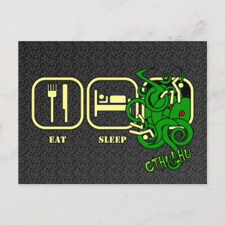 Eat - Sleep - Cthulhu Briefkaart