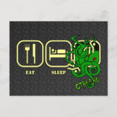 Eat - Sleep - Cthulhu Briefkaart (Voorkant)