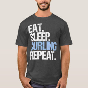 Eat Sleep Curling Herhalen 10 T-shirt