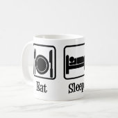 Eat Sleep Cut Hair Koffiemok (Voorkant links)
