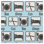 Eat Sleep Cut Hair Stof (Close Up)