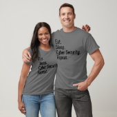 Eat Sleep Cyber Security Herhaal Cybersecurity T-shirt (Unisex)