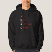 Eat Sleep Cyber Security Repeat and Protect  Prese Hoodie (Voorkant)
