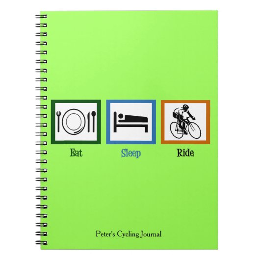 Eat Sleep Cycling Notitieboek (Voorkant)