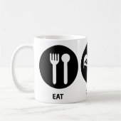 Eat Sleep Cyclus Koffiemok (Links)