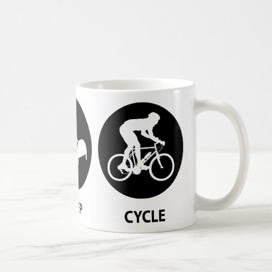 Eat Sleep Cyclus Koffiemok (Rechts)