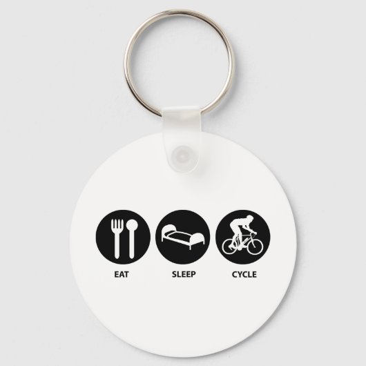 Eat Sleep Cyclus Sleutelhanger (Voorkant)