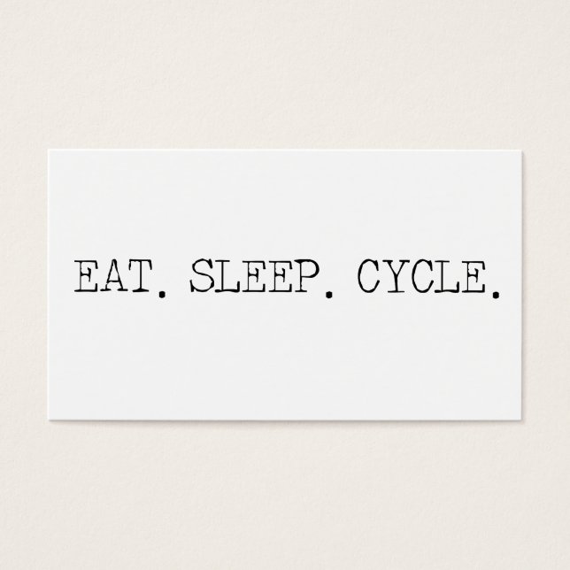Eat Sleep Cyclus Visitekaartje (Voorkant)